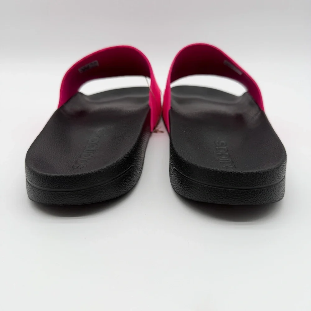 Adidas Adilette Shower Slide Sandals Cushioned Black Pink Men's Size 16 NEW